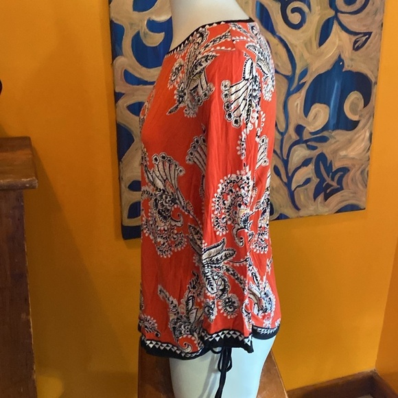 Ruby Rd Tunic with L Side Drawstring Gather - Picture 2 of 5